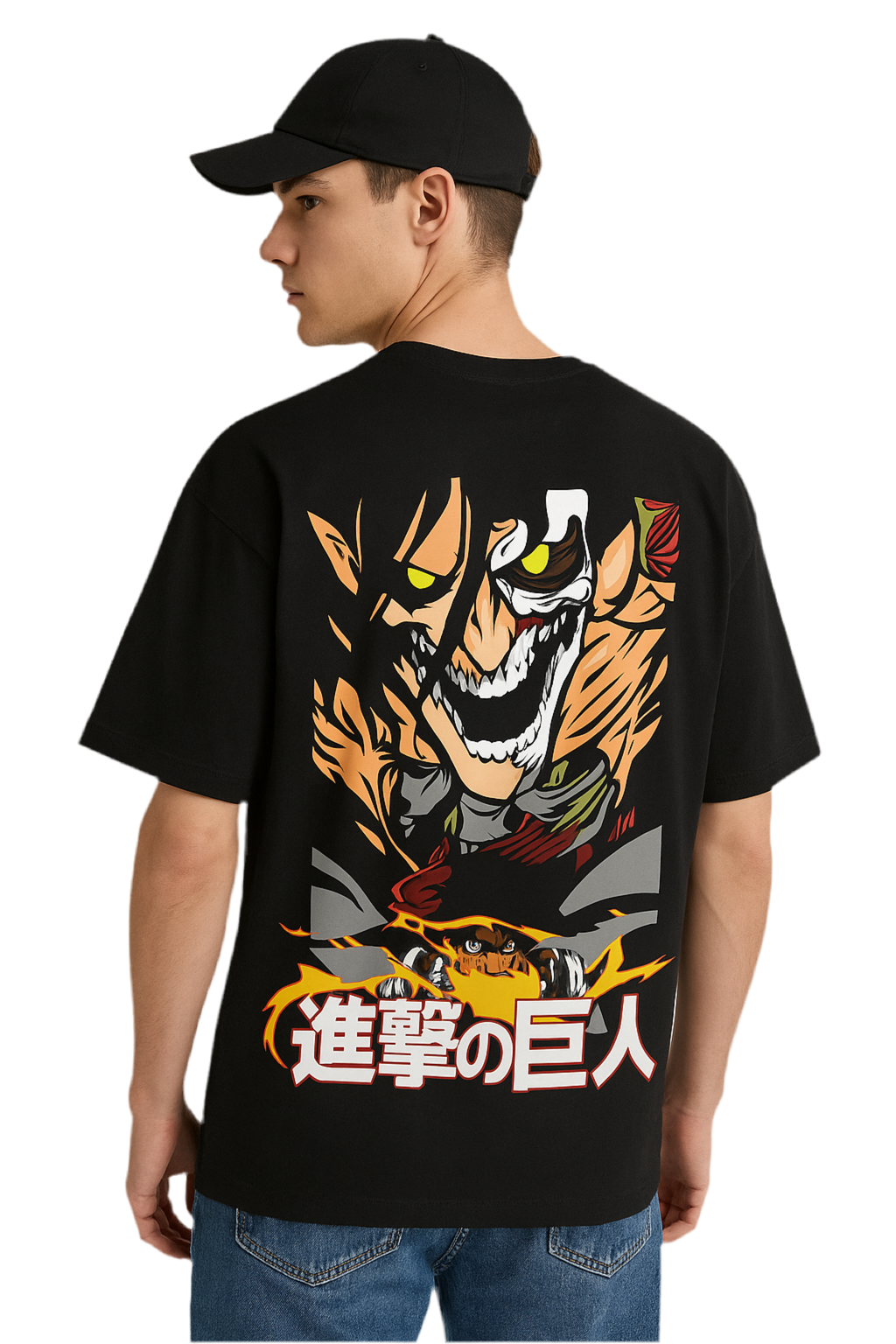 VastraThreds- Attack on Titan Anime Graphic Oversized T-Shirt – Unisex Japanese Manga Tee