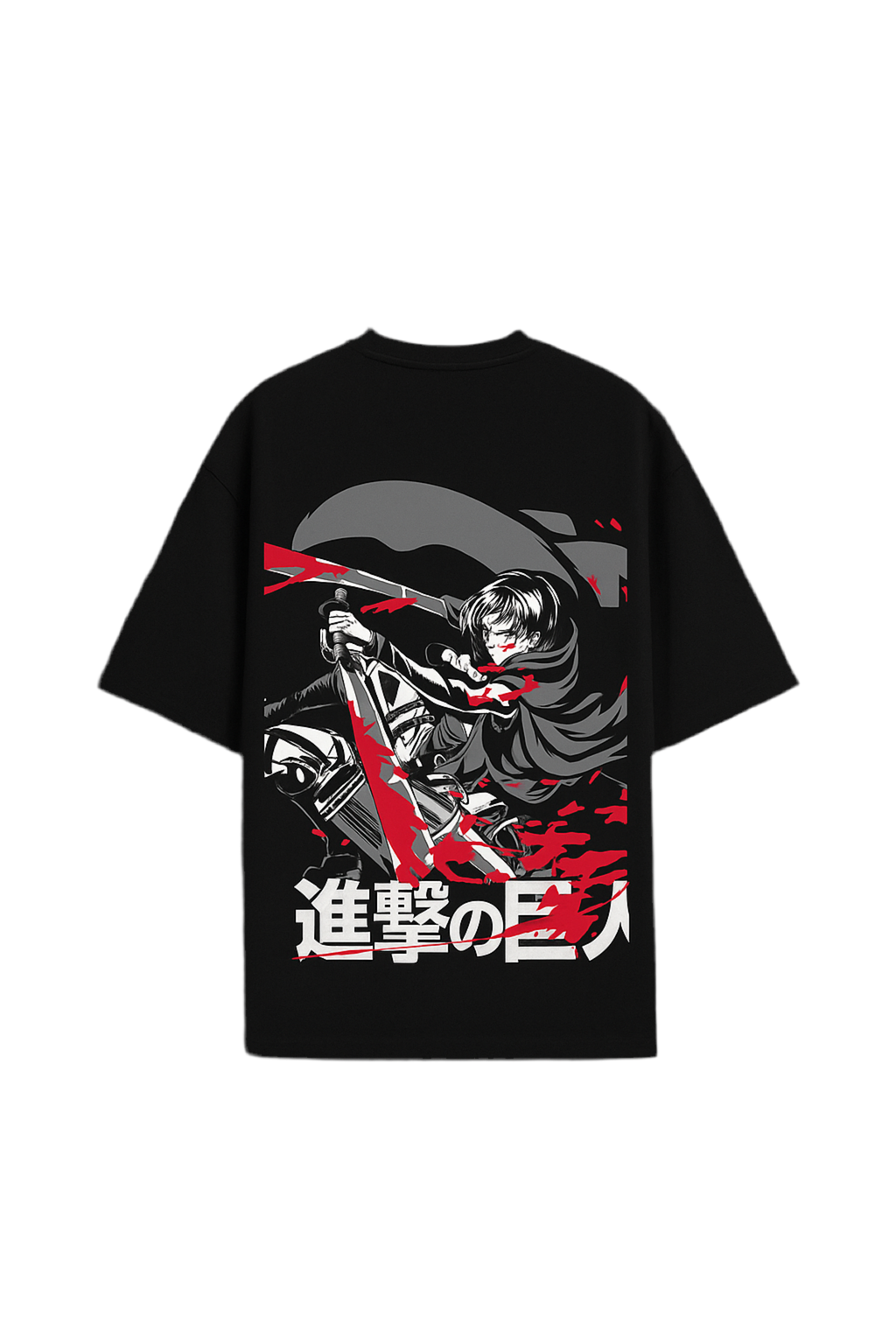 VastraThreds- Attack on Titan Oversized T-Shirt – Mikasa Ackerman Edition | Anime Graphic Tee