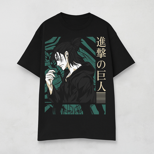 VastraThread Anime Graphic Print Oversized T-Shirt for Men – White | Cotton Half Sleeve Tee