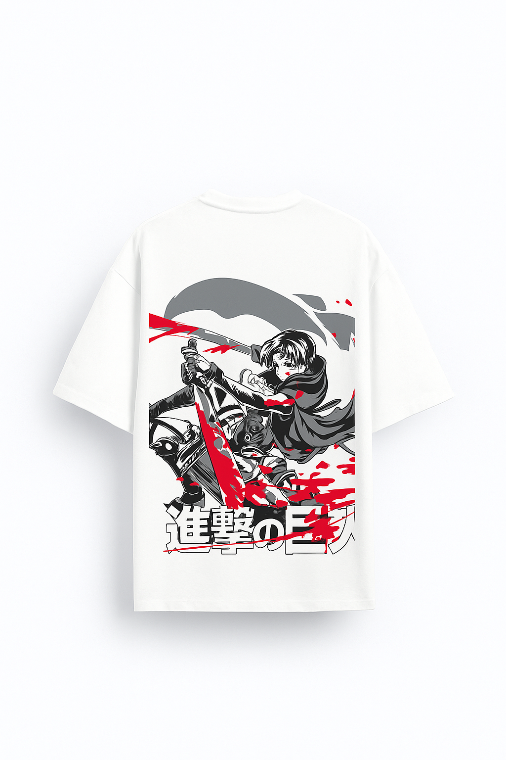 VastraThreds- Attack on Titan Oversized T-Shirt – Mikasa Ackerman Edition | Anime Graphic Tee